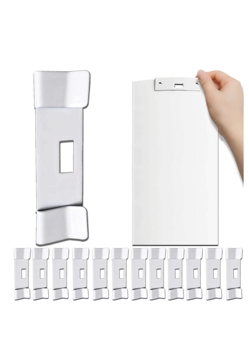 كابتن تيك Metal Vertical Blind Repair Tabs, 12Pcs Vertical Blind Repair Vane Savers, Vertical Blind Repair Clips for Vertical Blinds Replacement Slats, White - Image 1