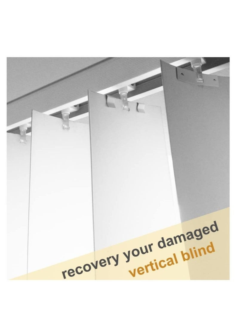 كابتن تيك Metal Vertical Blind Repair Tabs, 12Pcs Vertical Blind Repair Vane Savers, Vertical Blind Repair Clips for Vertical Blinds Replacement Slats, White - Image 2