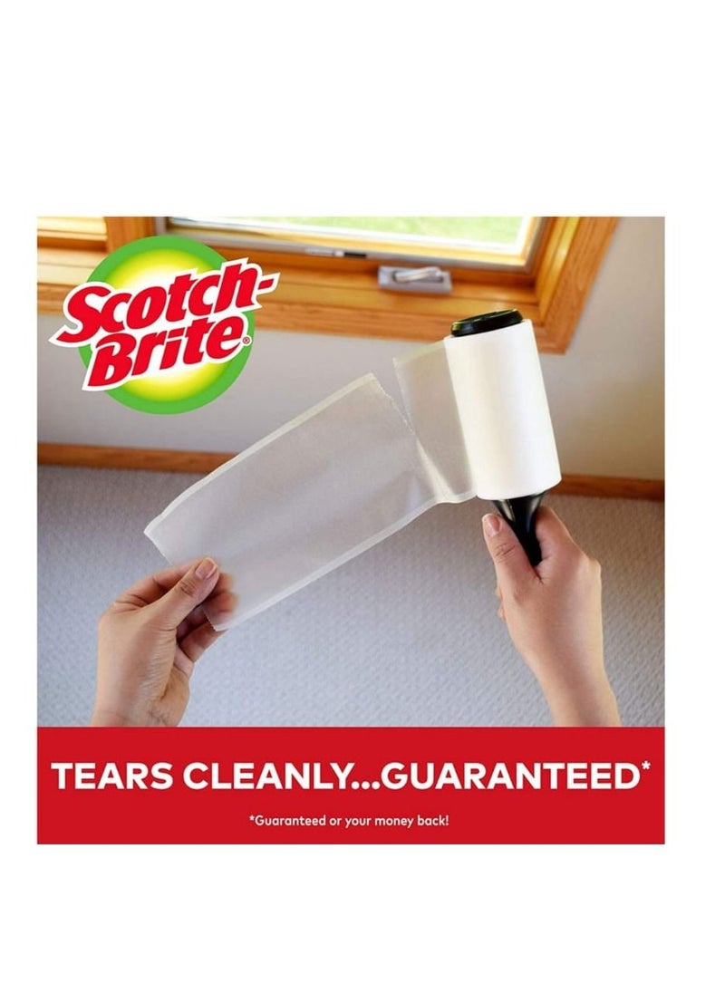 Scotch Brite - Scotch-Brite Pet/Lint Extra Sticky Hair Roller 83 9RS-48, 48 Sheets. 1 pet roller/Pack - Image 1