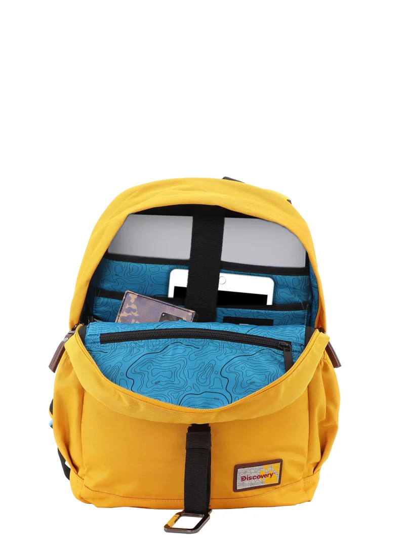 Discovery Discovery ICON Backpack 16.2L Ocher, Durable Lightweight Multi Compartment Travel Bag, Padded Laptop/Tablet Pocket RFID, Adjustable Strap With Luggage Fix Strap, Men Women School Outdoor