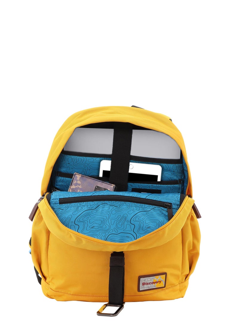 Discovery ICON Backpack 16.2L Ocher, Durable Lightweight Multi Compartment Travel Bag, Padded Laptop/Tablet Pocket RFID, Adjustable Strap With Luggage Fix Strap, Men Women School Outdoor - pzsku/ZFE431C3637EDB5DD775FZ/45/_/1721985986/39d3f74d-eb63-4f23-be2e-63253dbb0804