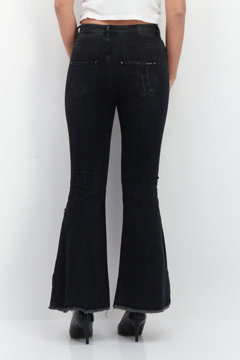 VERO MODA Women Fashion Fit Washed Stretchable Denim Jean, Black - Image 3