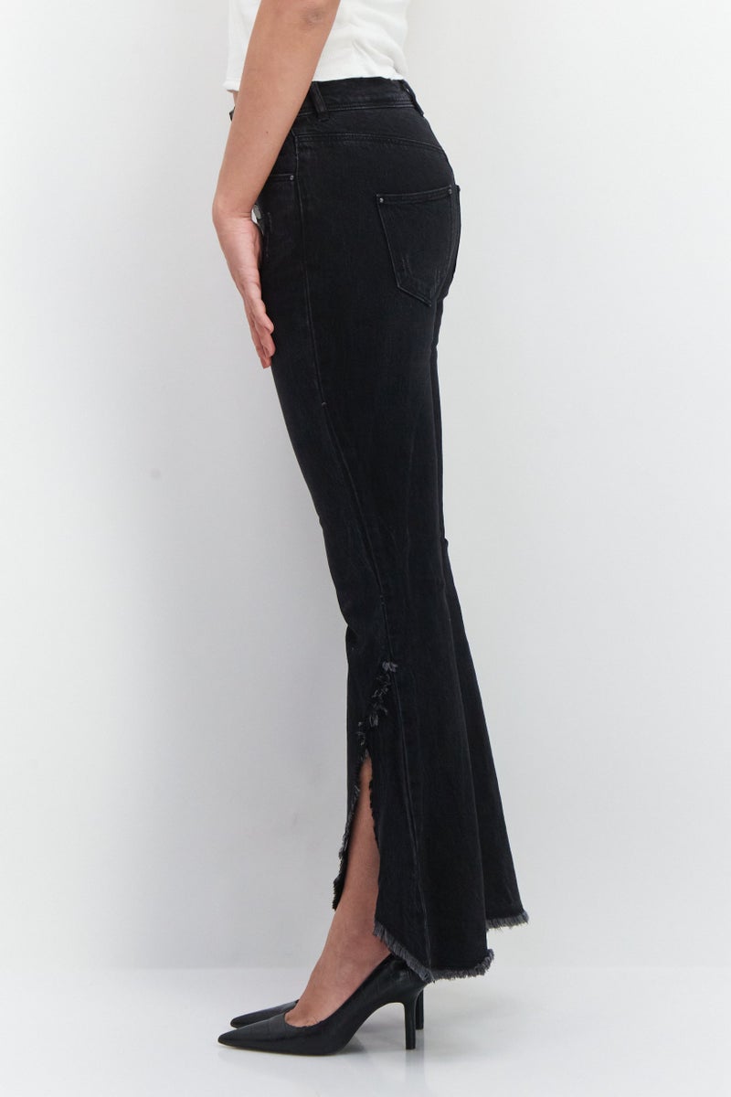 VERO MODA Women Fashion Fit Washed Stretchable Denim Jean, Black - Image 4