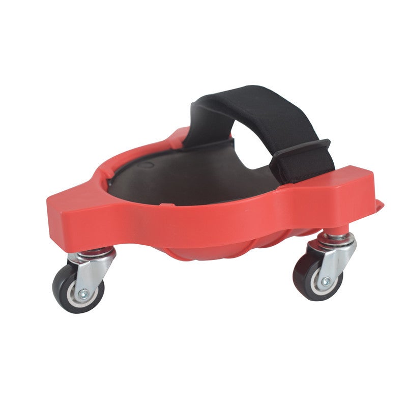 Generic Rolling Knee Pad with Universal Wheels for Tiling Red single