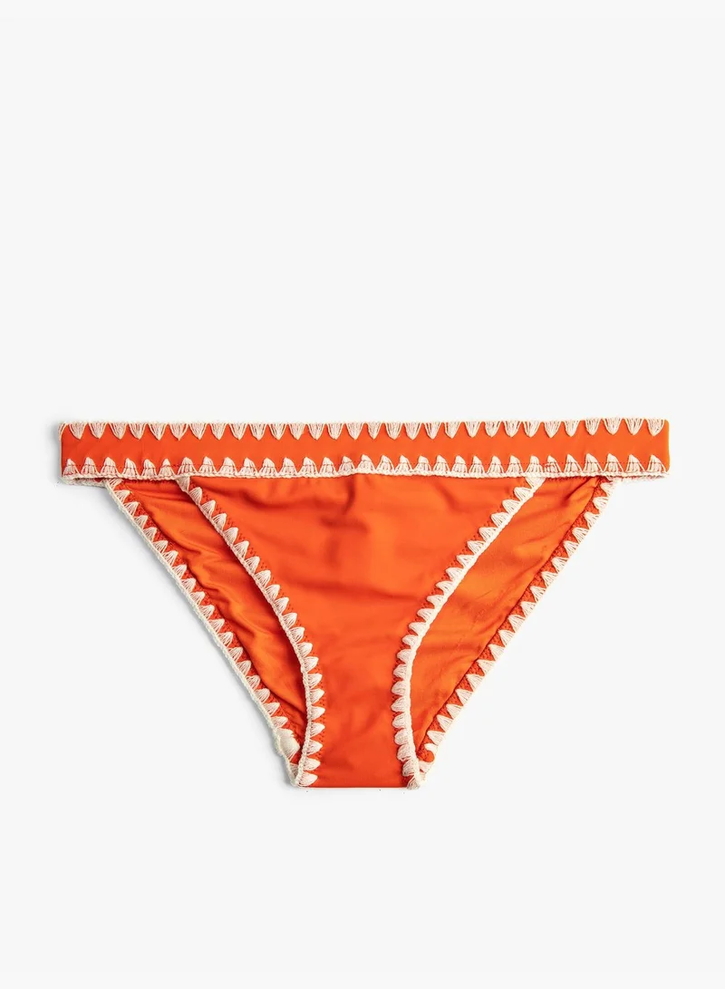 KOTON Embroidered Bikini Bottom