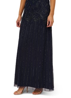 Adrianna Papell Embellished Mesh Blouson Evening Dress  - Image 4