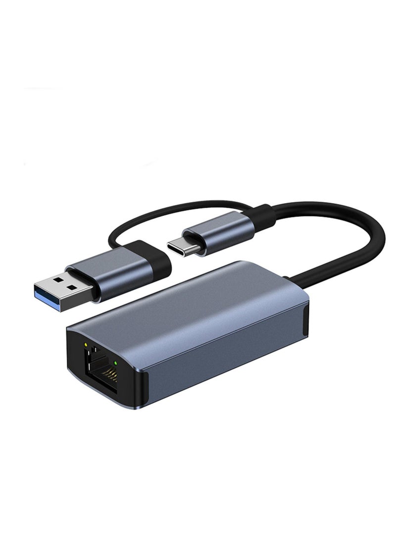 Excefore USB C Ethernet Adapter, Fast USB to Ethernet, Type-C to RJ45 Adapter Work for MacWindows, Network Adapter USB Ethernet Adapter for Laptop Tablets and Computers  - Image 1