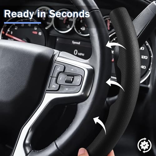 Aotoyou Steering Wheel Cover for Chevy Silverado 1500 2019-Present/ 2500 3500 2020-Present/Blazer 2019-Present (Gasoline Models)/ Suburban Tahoe 2021-2024, Car Steering Wheel Cover Accessories for Chevrolet - Image 4