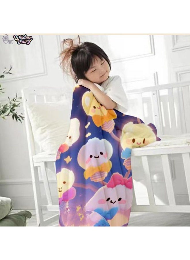 عام Wisdom Fairy (أحدث) بطانية رقيقة من الفانيلا (دافئة ومريحة، ومناسبة للنوم، واستخدام اللعبة، وإزالة الغبار والرمل) 150 سم * 200 سم - 112 - Image 1