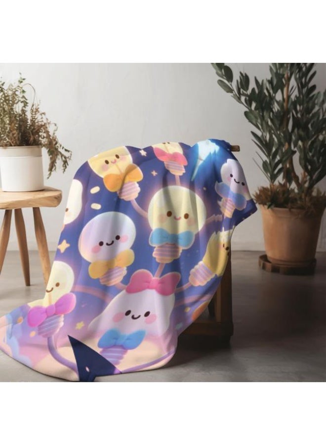 عام Wisdom Fairy (أحدث) بطانية رقيقة من الفانيلا (دافئة ومريحة، ومناسبة للنوم، واستخدام اللعبة، وإزالة الغبار والرمل) 150 سم * 200 سم - 112 - Image 3