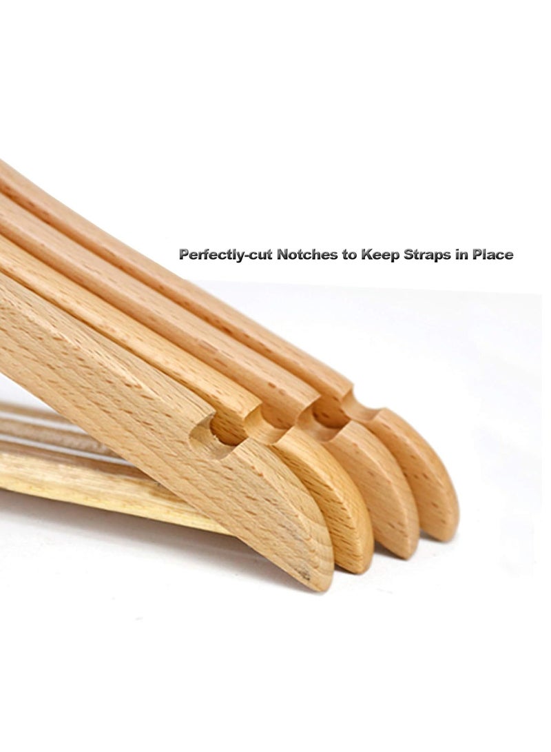 Wooden Hangers 24 Pack, Heavy Duty Walnut Coat Hangers - Image 4
