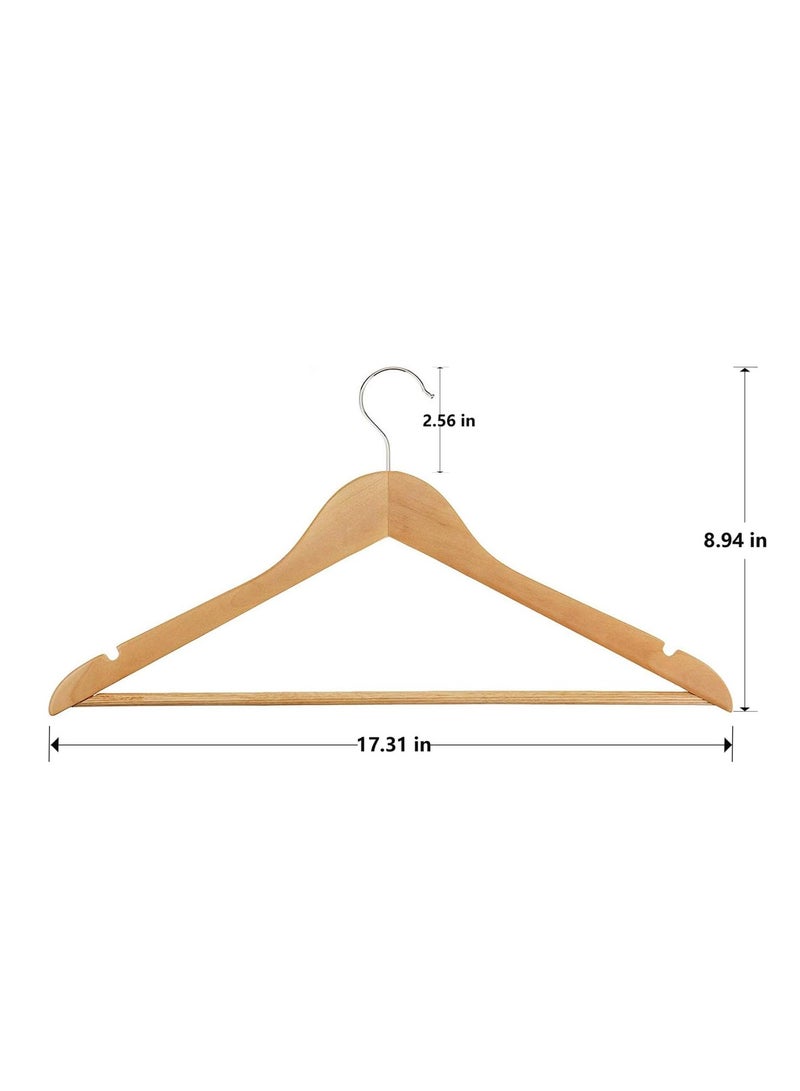 Wooden Hangers 24 Pack, Heavy Duty Walnut Coat Hangers - Image 5