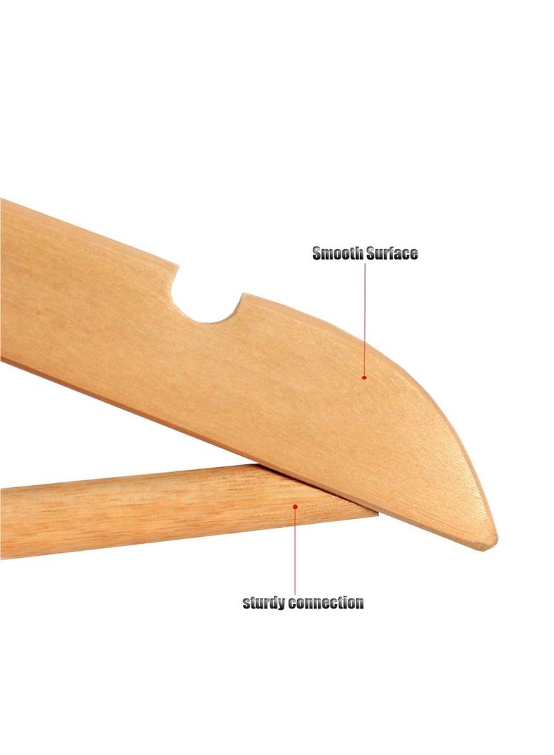 Wooden Hangers 24 Pack, Heavy Duty Walnut Coat Hangers - Image 2