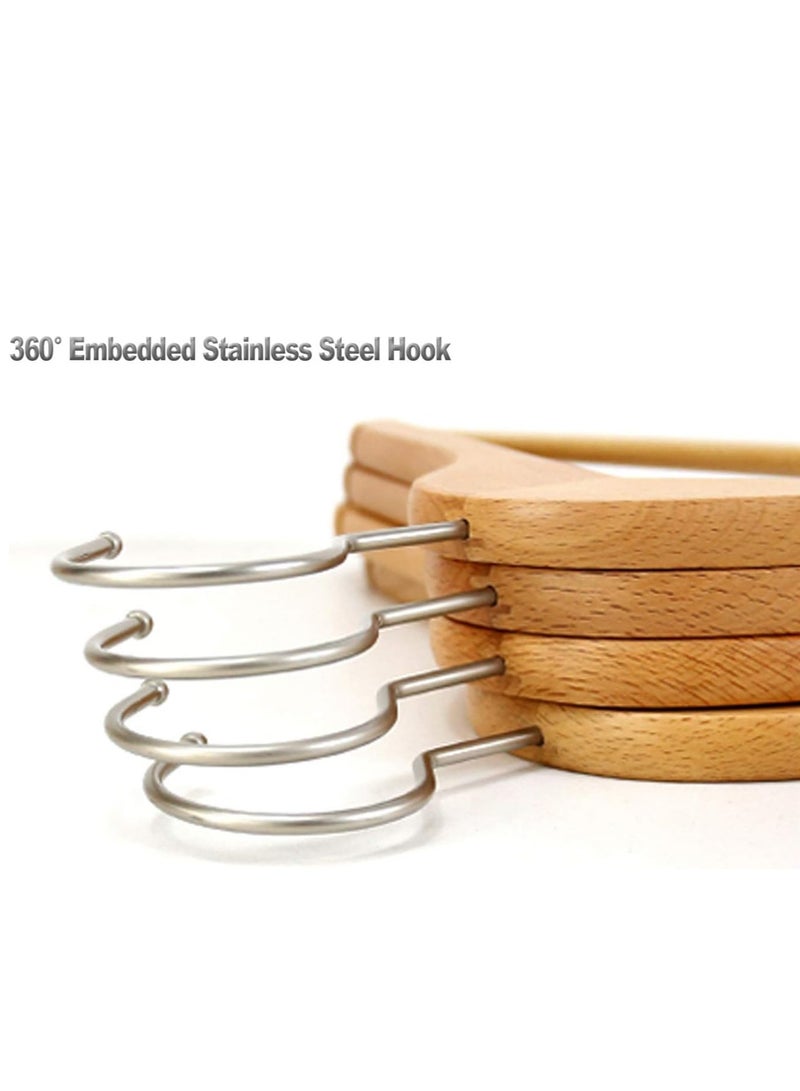 Wooden Hangers 24 Pack, Heavy Duty Walnut Coat Hangers - Image 3