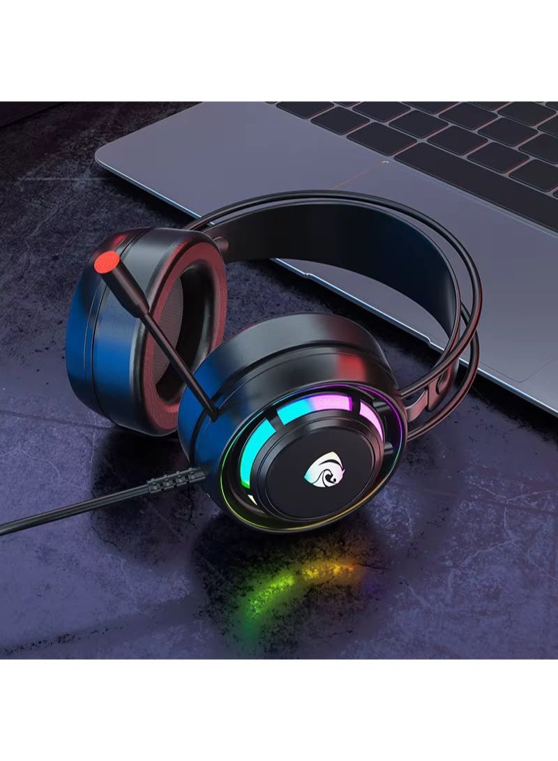 BAROX PSH-300 Wired Gaming Headset with RGB Lighting, Noise Cancellation, Microphone and IPX3 Water Resistance - Image 3