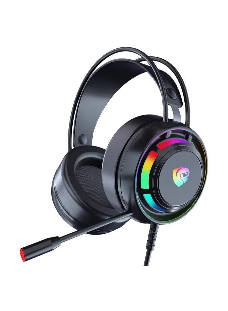 BAROX PSH-300 Wired Gaming Headset with RGB Lighting, Noise Cancellation, Microphone and IPX3 Water Resistance - Image 1