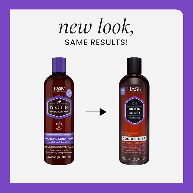 HASK Biotin Boost Thickening Conditioner Thickening for all hair types colour safe glutenfree sulfatefree parabenfree 1 355mL Bottle - Image 4