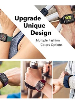 Generic Sport Bands Compatible with Apple Watch Band 38mm 40mm 41mm ,Soft Silicone Waterproof Strap Wristbands Compatible with iWatch Apple Watch Series 8 7 6 5 4 3 2 1 SE Women Men  - Image 5