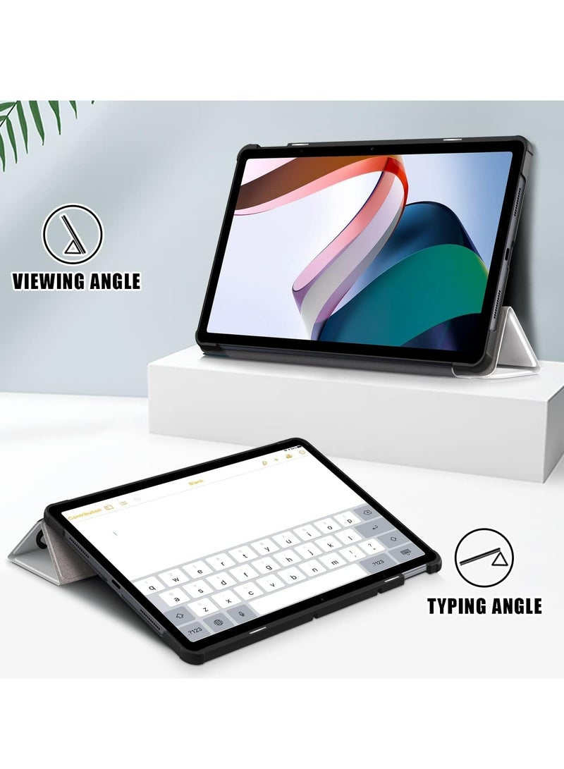 Case for Xiaomi Redmi Pad 10.61 inch Released 2022, Tri fold Slim Lightweight Hard Shell Smart Protective Cover with Multi-Angle Stand (Wine Red) - Image 3