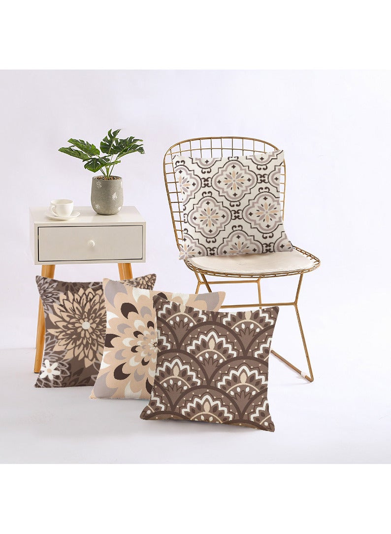 FASHION HOME Set of 4 Cushion Covers Decorative Throw Pillow cases for Living Room Garden Outdoor Décor - Image 2