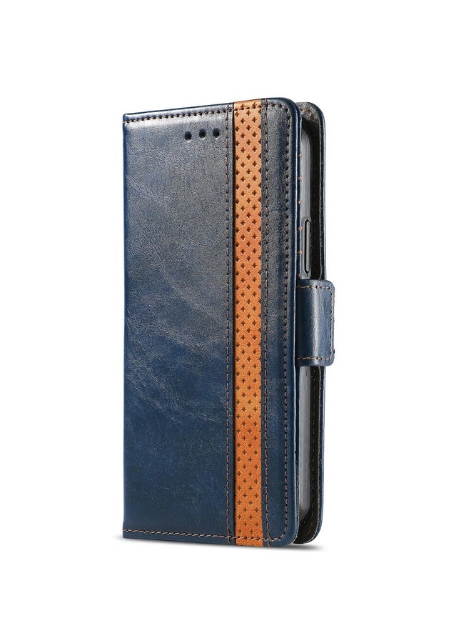 For Sony Xperia Ace II CaseNeo Business Splicing Dual Magnetic Buckle Horizontal Flip PU Leather Case with Holder & Card Slots & Wallet(Blue)