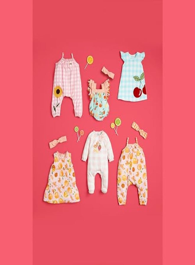 Mud Pie Baby Girl Orange Print Sun Dress; 5T - Image 3