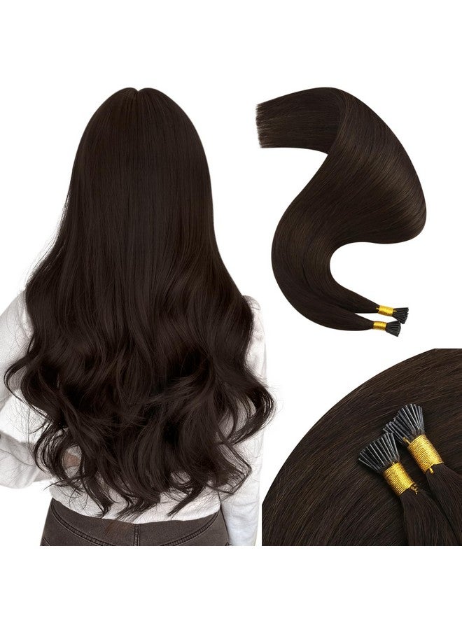 Moresoo Itip Hair Extensions Real Human Hair Dark Brown Itip Human Hair Extensions I Tips Human Hair Extensions Pre Bonded Itip Human Hair Extensions Brown Straight Hair 40G 50S (0.8G/S) 20Inch 2 - Image 1