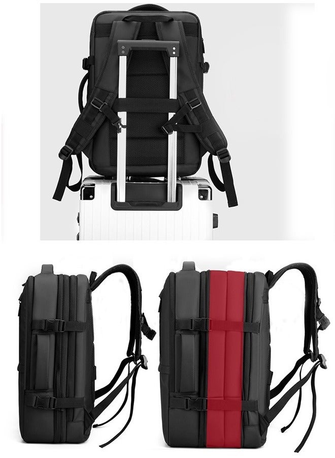 Miya Business Travel Laptop Backpack Anti-Theft Durable Computer Bag With USB Charging Port Waterproof College School Backpack For Men & Women Fits 17 Inch Notebook Grey - Image 2