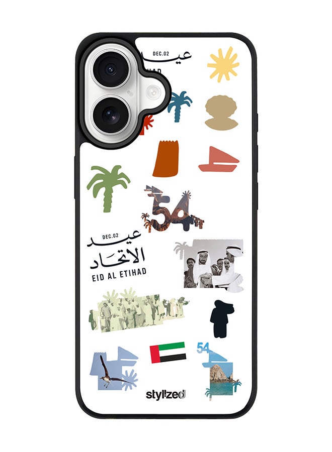 Stylizedd for iPhone 17 Case [Compatible with MagSafe] Magnetic cover Slim fit Camera Protection, Shockproof Thin Phone Case- Eid Al Etihad 54th UAE National Day, White - Image 1
