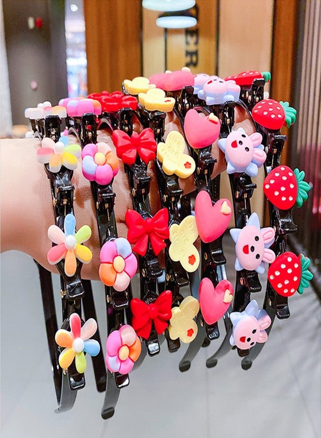 CLZFXS Girl Sweet Princess Hairstyle Hairpin, Headband with Clips, Fashion Headbands Double Layer Cartoon Twist Plait Hair Tools - Image 4