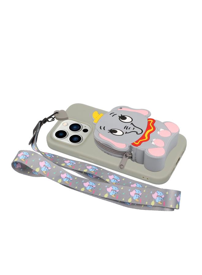 S-TOP Case For iPhone 14 Pro Silicone Wallet Phone Case with Lanyard - Image 2