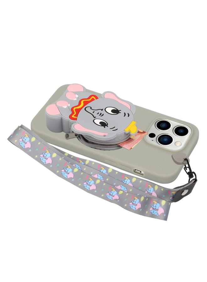 S-TOP Case For iPhone 14 Pro Silicone Wallet Phone Case with Lanyard - Image 3