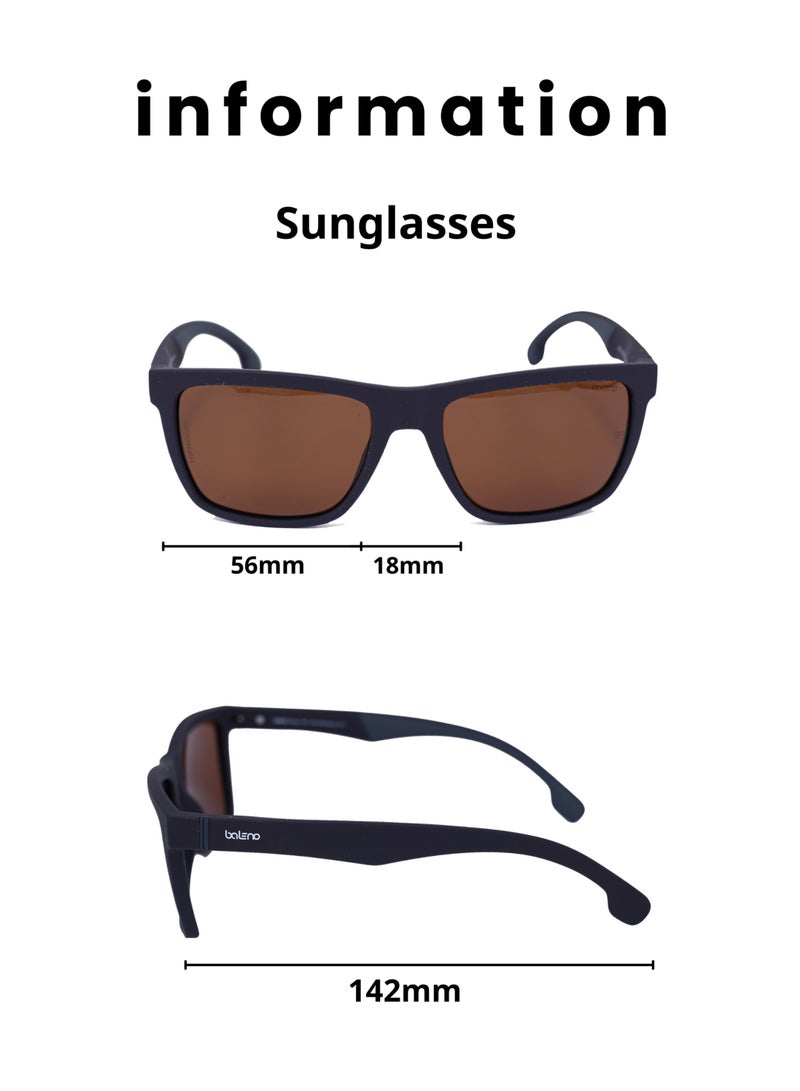 بالينو وايفرير نظارات شمسية  مع عدسات مستقطبة للحماية من الأشعة فوق البنفسجية - إطار معدني متين وخفيف الوزن للرجال والنساء، مثالية للقيادة والسفر والأنشطة الخارجية" - Image 5