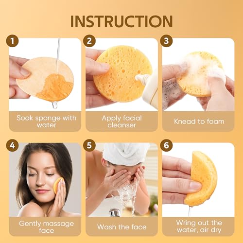 GAINWELL 100PCS Compressed Facial Sponges, Cleansing, for Personal Spa Esthetician Use - Image 3
