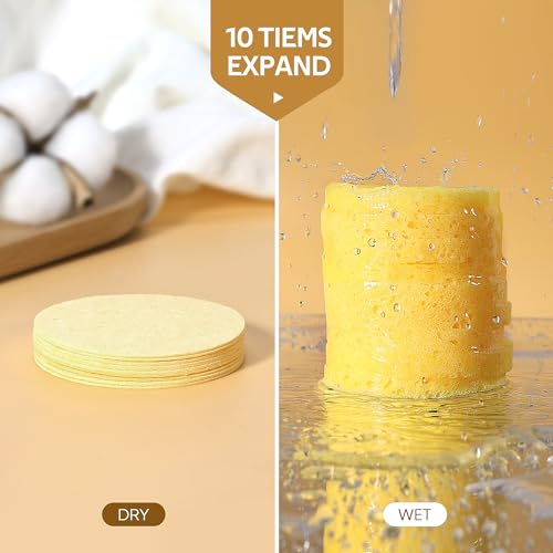 GAINWELL 100PCS Compressed Facial Sponges, Cleansing, for Personal Spa Esthetician Use - Image 4