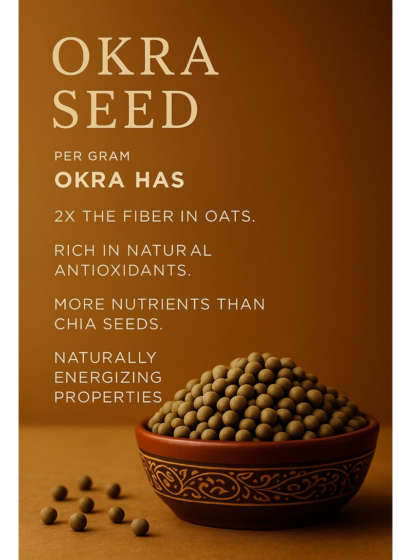 زهر بذور بامية خام نقية من الزهر - طبيعية 100%، مُصنفة يدويًا، مُعالجة بالشمس - غنية بالعناصر الغذائية ومضادات الأكسدة - Image 2