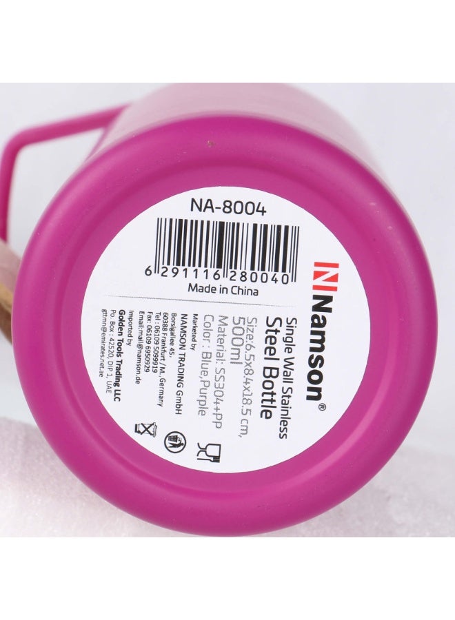 NAMSON NAMSON  S.STEEL WATER BOTTLE 500ML NA-8004 – Durable, Leak-Proof & Portable | Premium Quality for Daily Use - Image 4