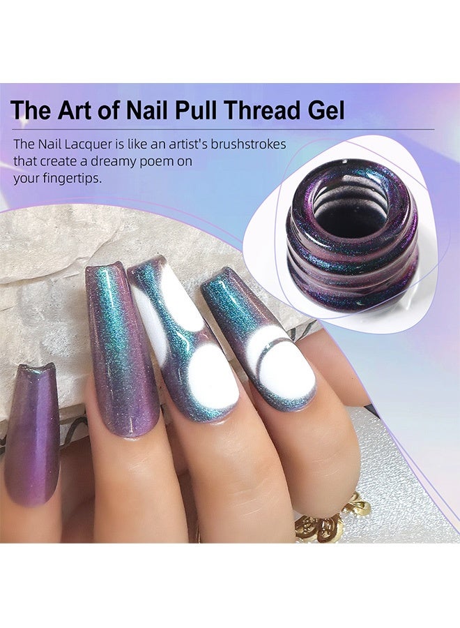 Major Dijit Gel Liner Art Polish 10ml, Chameleon Chrome Design Paint with Thin Brush in Bottle for French Tips Manicure Painting DIY at Home (11) - Image 5