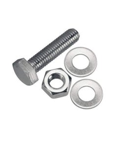 Generic 12 pcs Hex Head Screw Bolts Nuts & Washers Fully Thread GI Plain Finish Bolt Set. (8, 16MM)  - Image 3