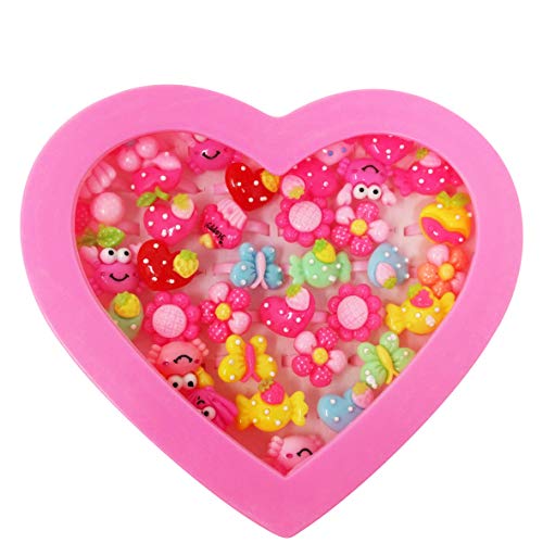PARTEET Heart Shape Box With 36 Rings Birthday Return Gifts For Unisex-Child - One Size - Image 1