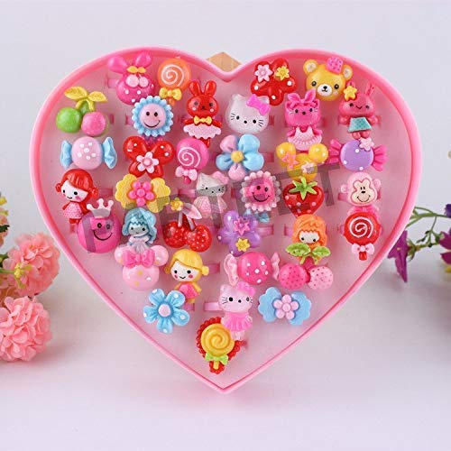PARTEET Heart Shape Box With 36 Rings Birthday Return Gifts For Unisex-Child - One Size - Image 2