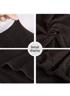 DUNISO 6 Packs Stretch Dining Chair Polyester Fabric Slipcovers Washable Removable Chair Slipcover Dining Chair Protector Cover, For Kitchen, Dining Room (Dark Brown)  - Image 4