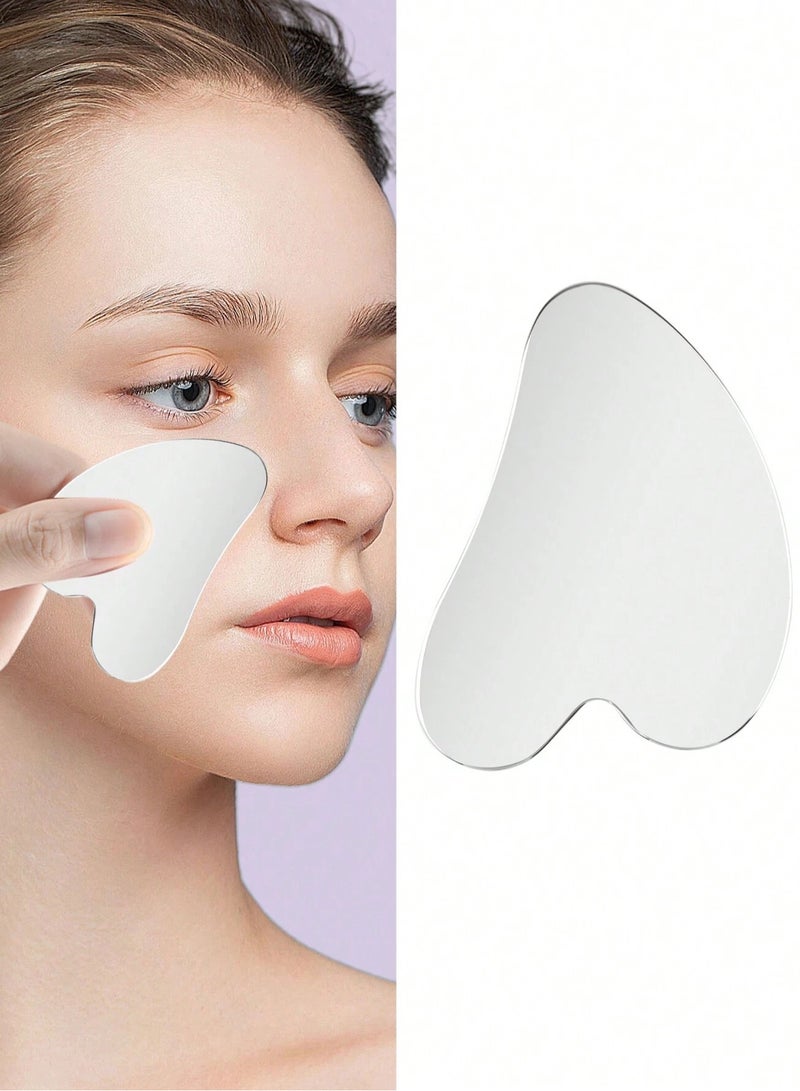 Stainless Steel Gua Sha Facial Tool – Metal Gua Sha for Face, Skin Tightening, Massage, Beauty, Body, Eyes & Neck Skincare - Image 3