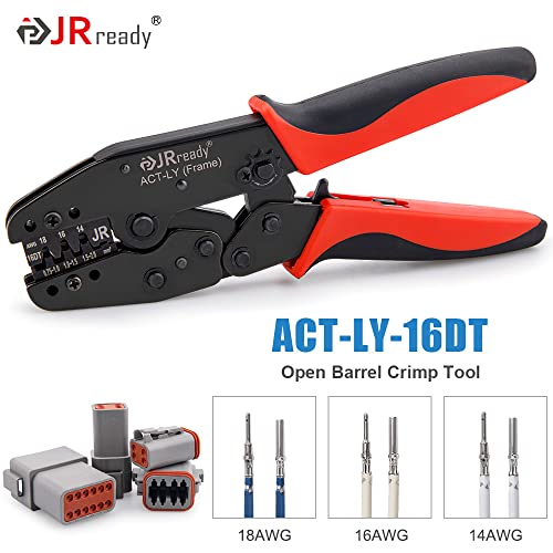 JRready Deutsch Connector Kit with crimper ACT-LY-16DT, 2 3 4 6 8 12Pin DT Connector 1Kit with 35Pairs Stamped Contacts for automotive repairing (ST6341-16DT) - Image 3