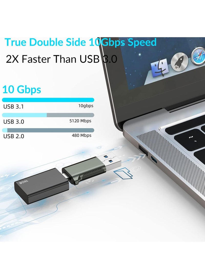SYOSI USB C Female to USB A Male Adapter 3.1 Gen 2 - True 10Gbps Type C to USB Converter Support Charging, Audio, Data Transfer USB-C Adapter - Image 2