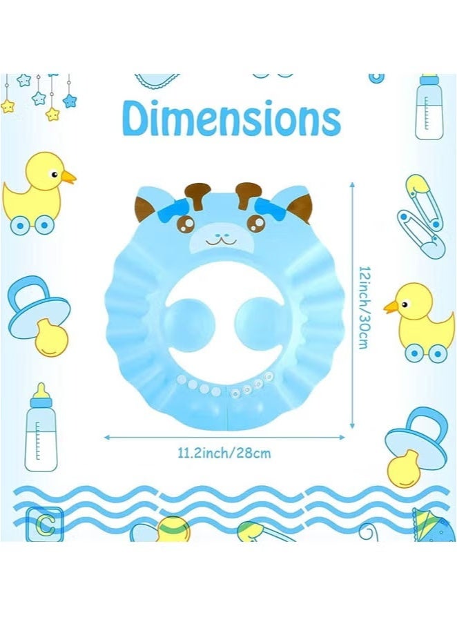 Vinnatsu 1PCS Baby Shower Cap Adjustable Shampoo Visor Bath Hat Silicone Shampoo Visor Bath Hat Protect Ear Eye Baby Hair Washing Aids Infants Soft Protection Safety for Baby Toddler Children Kids(Pink) - Image 2