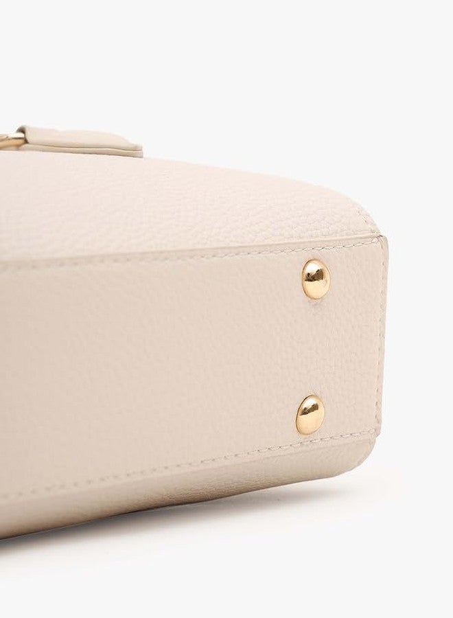 Kazo Bag Off White Structured Shoulder Handbag | Premium Faux Leather Purse - Image 4