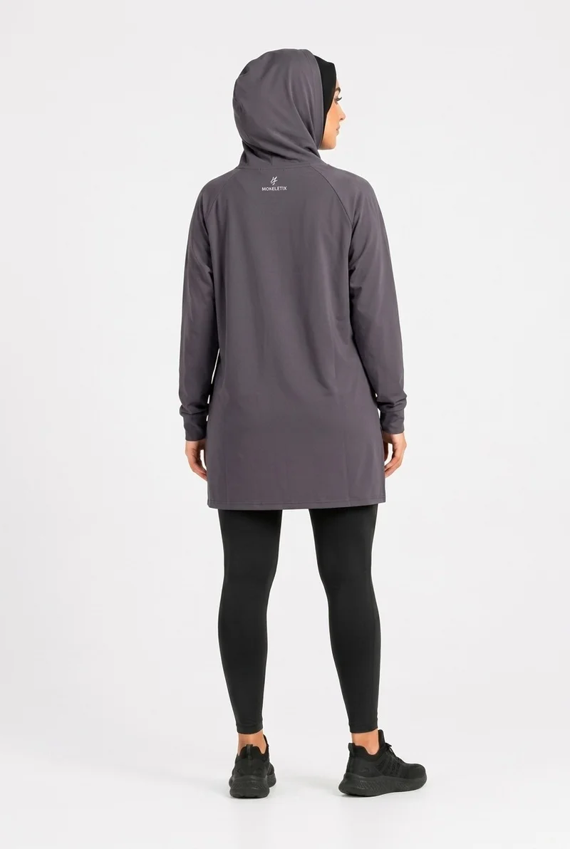 Moveletix Women's Training Top Hooded Grey Soft