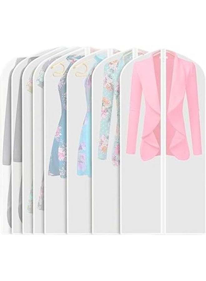 60 x 120cm Clear Garment Bag with Full Zipper Cover Dustproof Mothproof White Breathable Suit Bag for Closet Storage and Travel, Hanging Garment Cover for Formal Suits, Easy Access Clothes Organizer (10) - Image 1