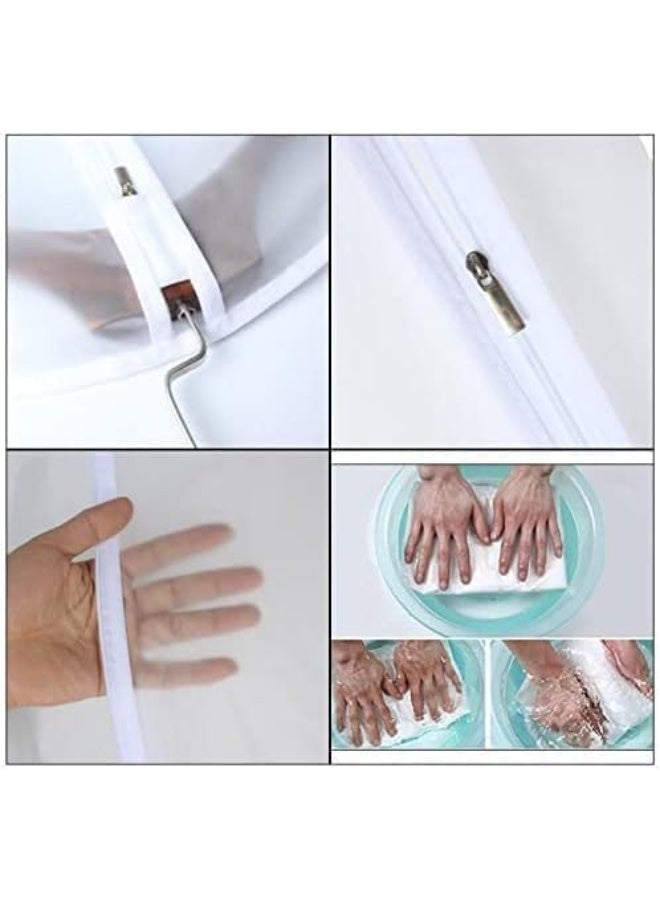60 x 120cm Clear Garment Bag with Full Zipper Cover Dustproof Mothproof White Breathable Suit Bag for Closet Storage and Travel, Hanging Garment Cover for Formal Suits, Easy Access Clothes Organizer (10) - Image 2